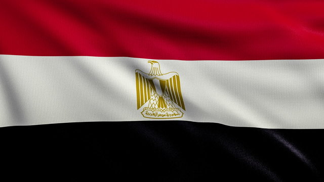 Flag of Egypt looping