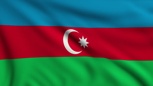 Flag of Azerbadzhan looping