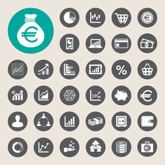 Business and finance icon set.