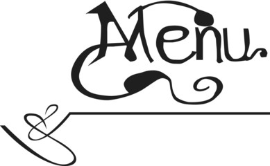 ink typography menu