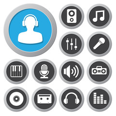 Music icon set