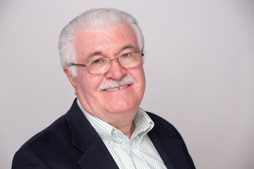 Senior White Hair Man