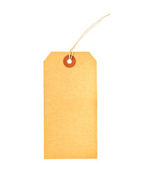 tag cardboard isolated on white background