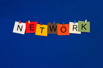 Network - Business contacts or system sign