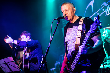 Band performs on stage