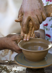 Potter clay bowl