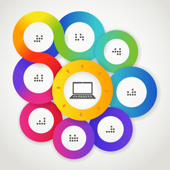 Color circle web interface template