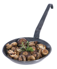 Mushrooms in a Pan (on white)