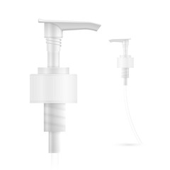 White pump for liquid soap template.