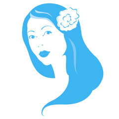 girl with flower in hair