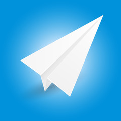 illustration of origami paper airplane
