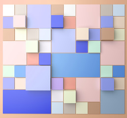 Square background with pastel colors
