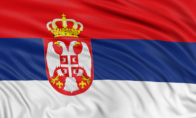 3D Serbian flag