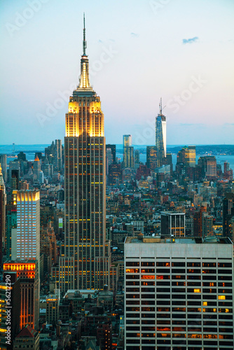 "New York City cityscape in the night" Stock photo and royalty-free