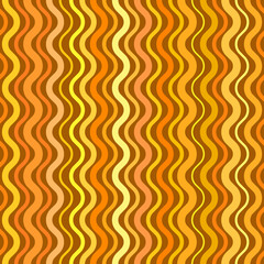 Abstract orange wavy seamless pattern