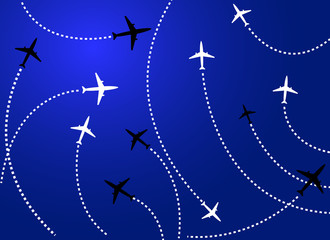 Airplanes blue