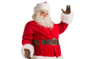Santa Claus gesturing his hand