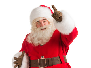 Santa Claus gesturing his hand
