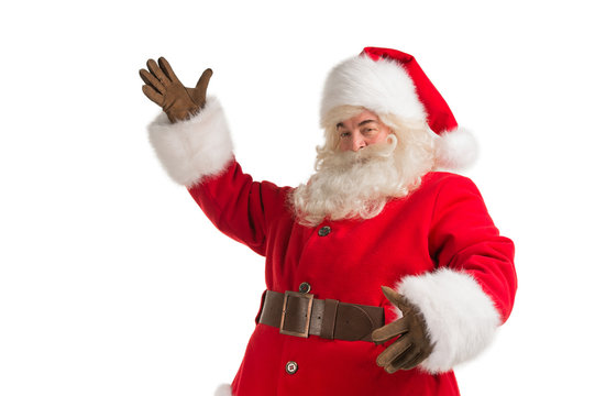 Santa Claus gesturing his hand