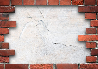 Brick wall frame