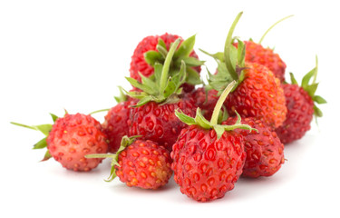 Wild strawberry isolated on white background