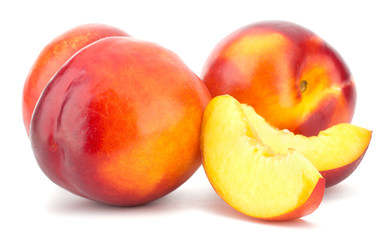 Nectarine fruit isolated on white background
