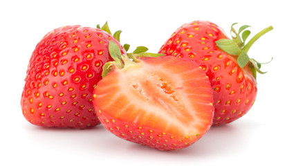 Strawberry isolated on white background closeup