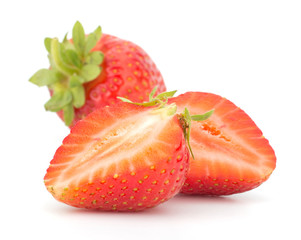 Strawberry isolated on white background closeup