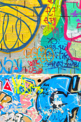 Graffiti of Tel Aviv written in Hebrew.