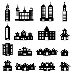 Fototapeta premium Building vector set