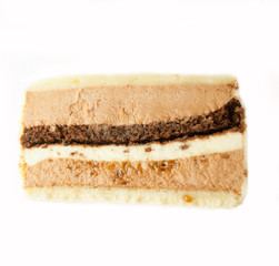 appetizing  slice of chocolat mousse cake