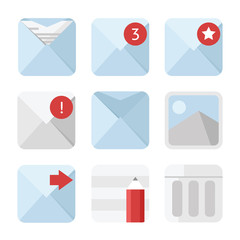 Mail icons set