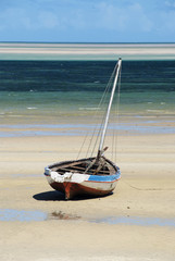 Dhow on the beach in Mozambique