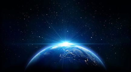 Slats personalizados com sua foto blue sunrise, view of earth from space