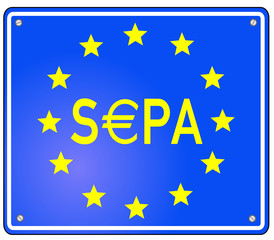 SEPA IBAN BIC Schild  #130915-svg01