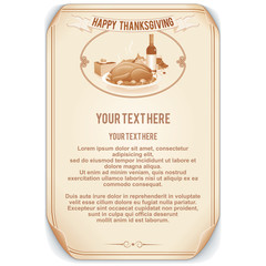 Retro Style Thanksgiving Background