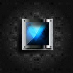 Abstract bacground with carbon texture and geometric elements