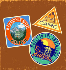 vintage travel stickers 2