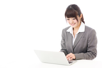 young asian businesswoman working