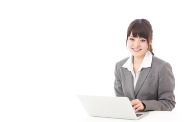 young asian businesswoman working