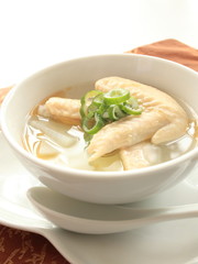 Chinese food, chicken and cabbage soup