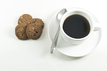 Black coffee and cookies