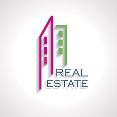 Modern Real estate icon for business design. Vector illustration