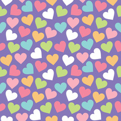 Seamless vintage hearts background - 56225461