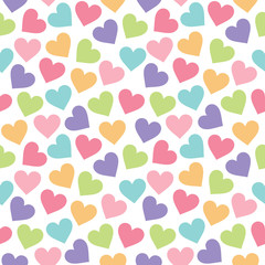 Seamless vintage heart background in pretty colors - 56225462