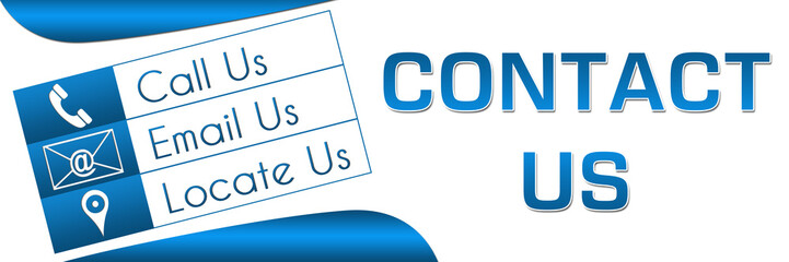 Naklejka premium Contact Us Three Box Banner
