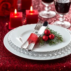 Christmas table setting