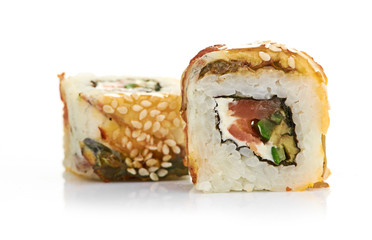 sushi isolated on white