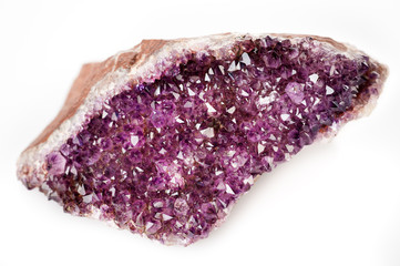 Obraz premium Amethyst on a white background