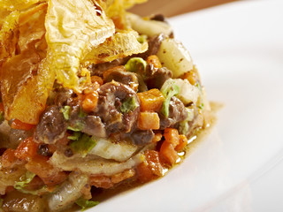 Salad with beef